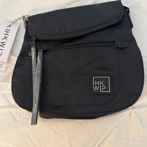 HKWP Sleek Black Crossbody Bag
